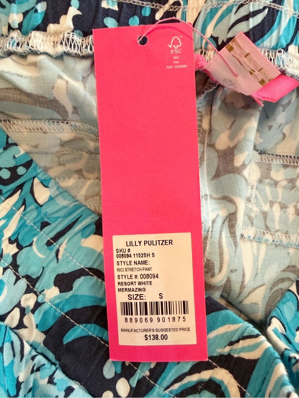 NWT Lilly Pulitzer Rici Jogger Pants Mermazing Sz S - Picture 10 of 13